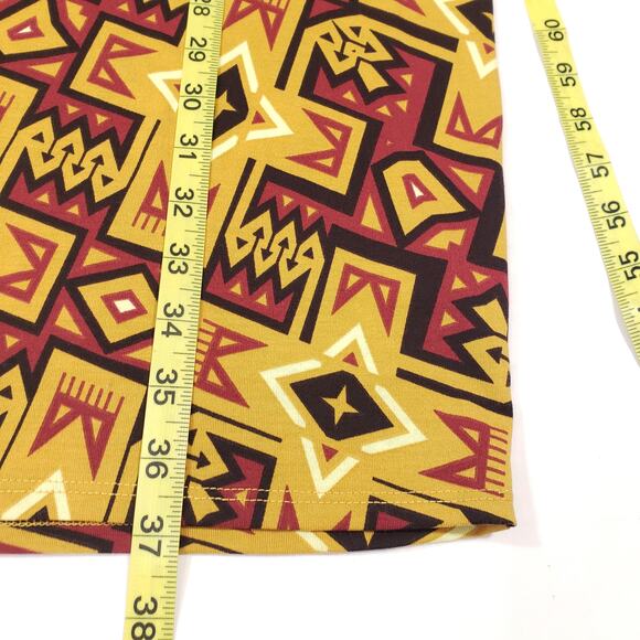 Lularoe Julia Bodycon Dress Short Sleeve Size XXS Print Knee Length Boho Art Mom - Picture 11 of 13